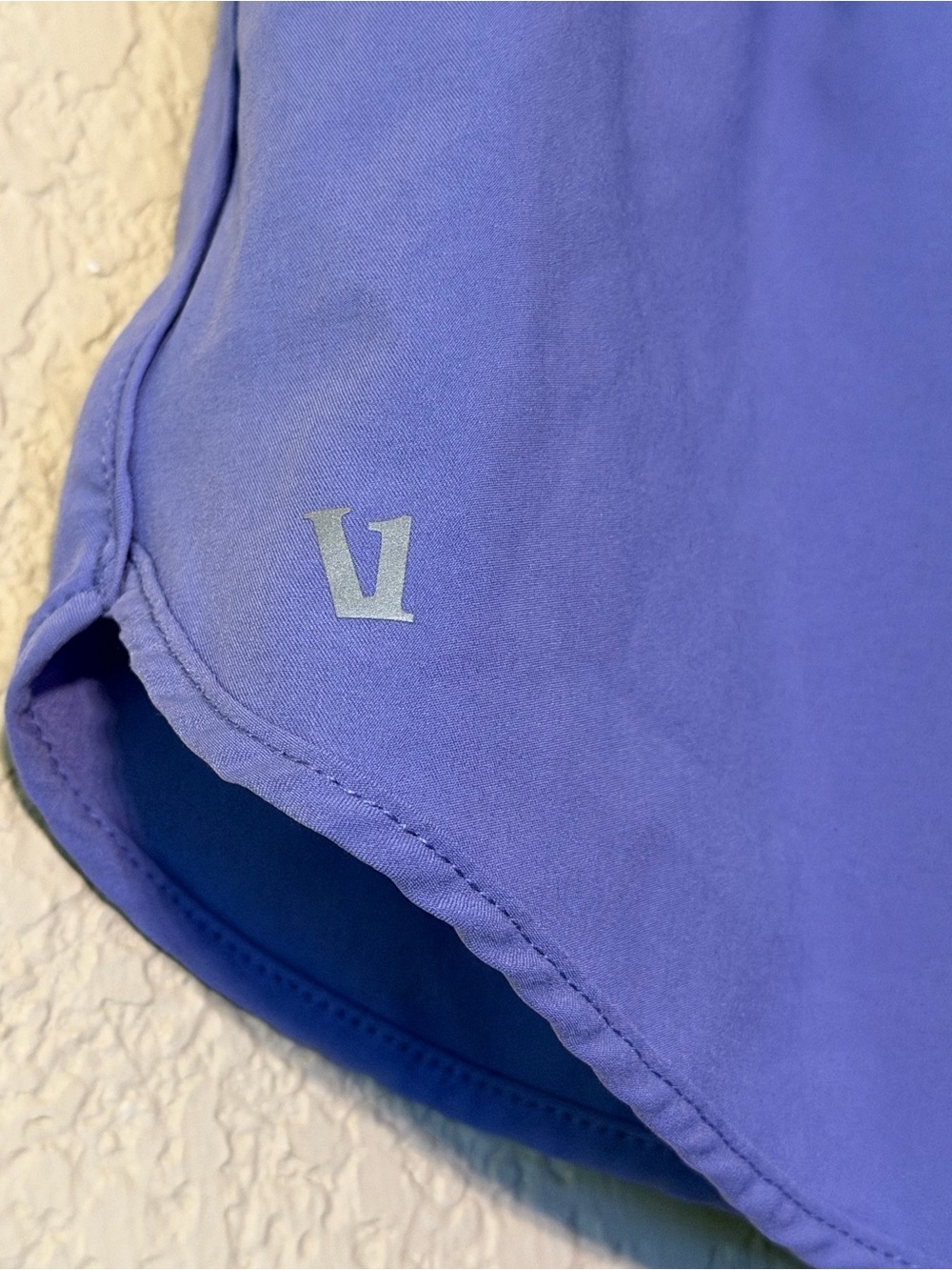 Vuori Lavender Athletic Shorts with White Trim - Picture 3 of 6